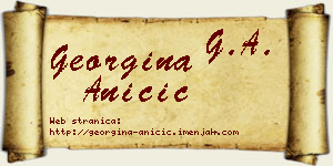 Georgina Aničić vizit kartica